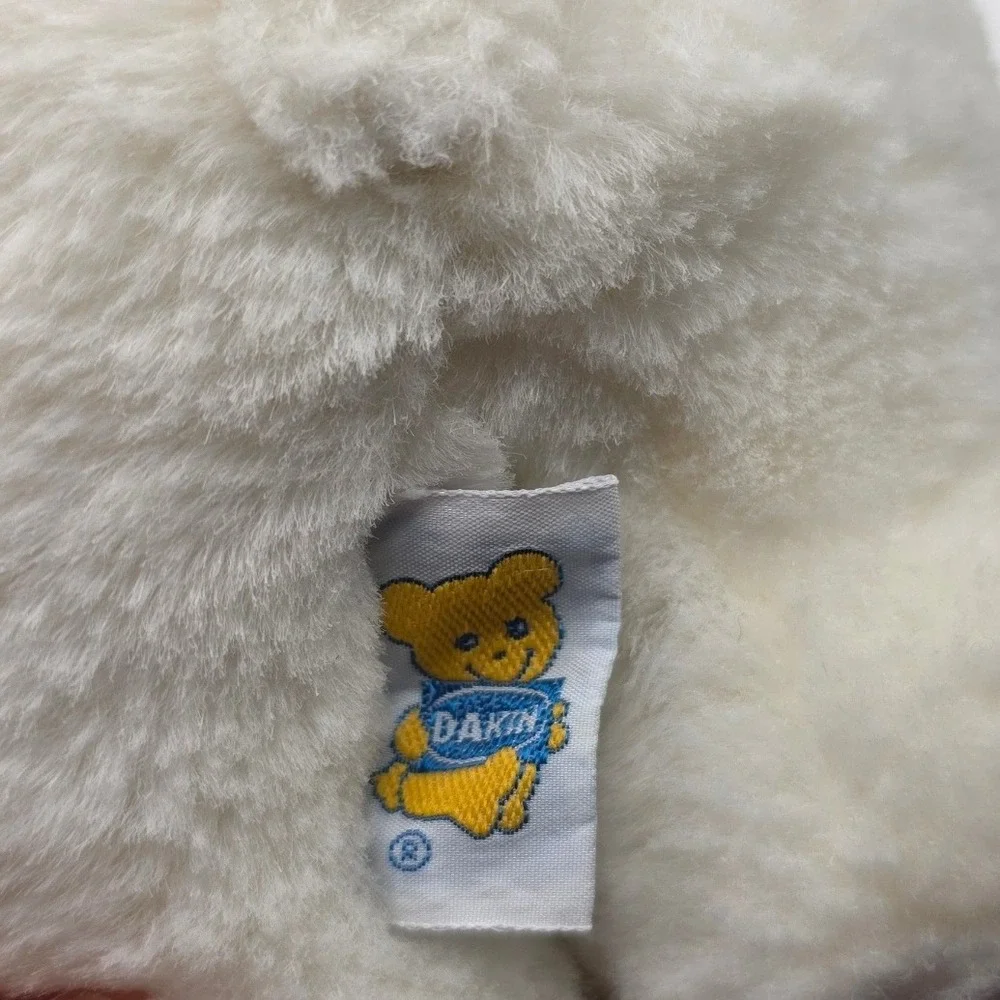 Dakin Plush Teddy Bear Lot Pink White Vintage 1984 1990 8in and 11in